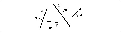 Figure 59.2  A sample set of walls, viewed from above.